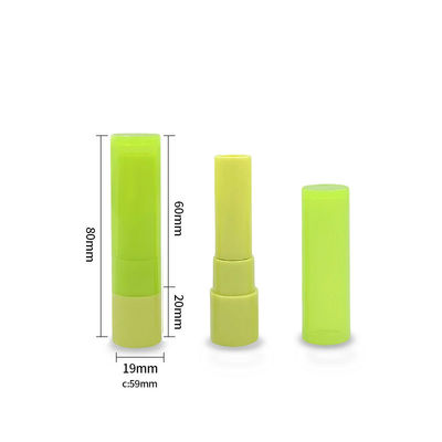 Twist Up Closure PP Green Lip Balm Tubes Refillable Lip Balm Tube 5g