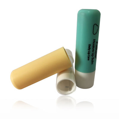 SGS Certified Empty Plastic Lip Balm Containers 3.8g Round Shape Green Color