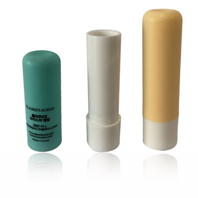 SGS Certified Empty Plastic Lip Balm Containers 3.8g Round Shape Green Color