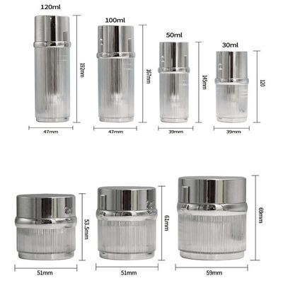 Customization Cosmetic Container Set Pump Bottle And Cosmetic Jar Set