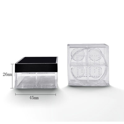 Personalized 45*26mm Square Empty Loose Powder Case With 4 Grid