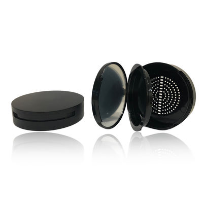Customization ABS Refillable Compact Powder Case Black Color