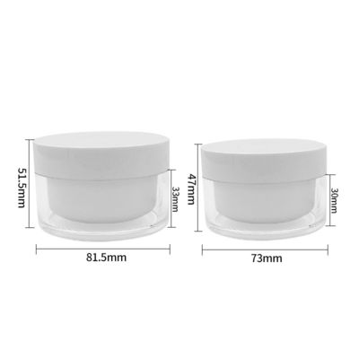 Customizable 50g Diamond Acrylic Jar With Simple Design OEM/ODM Logo Available