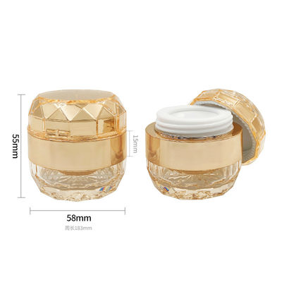 Customizable 50g Acrylic Cosmetic Jar Diamond Jar Design Skin Care Cream Container