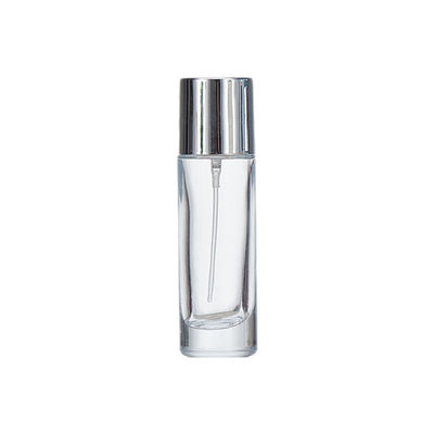 Transparent Glass Foundation Bottle With Screw Cap 100ml Round Shape Simple Design