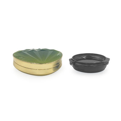 Transparent Round Snap Closure Cushion Foundation Case With Dewy Finish