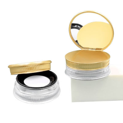 Round Screw Cap 15g Recyclable Empty Loose Powder Case in Transparent Color